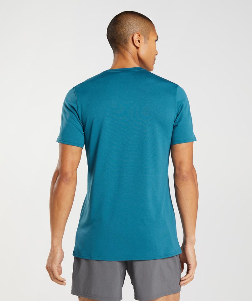 Men's Gymshark Arrival T-Shirts Blue | NZ 4YCKHJ